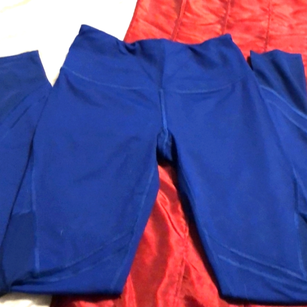 VS high rise full length Navy Blue & mesh accents